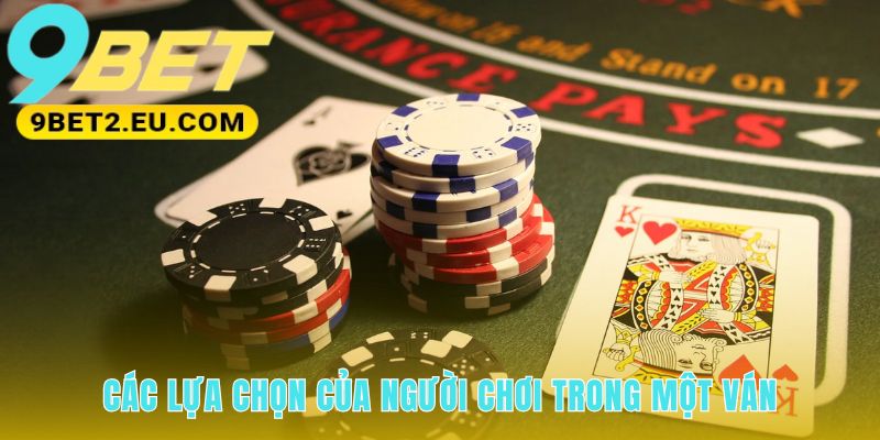 Cách chơi Blackjack chi tiết gồm các lựa chọn Rút Dừng và Tách