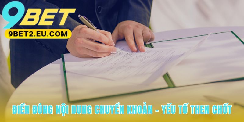 Hướng dẫn nạp tiền 9bet khớp lệnh tự động qua mã giao dịch